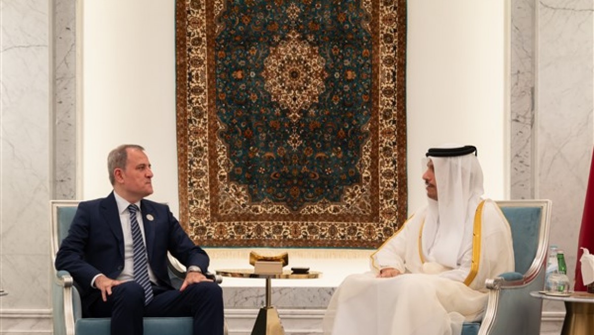 Katar Dışişleri Bakanı Al Sani, Azerbaycan Dışişleri Bakanı Bayramov ile görüştü