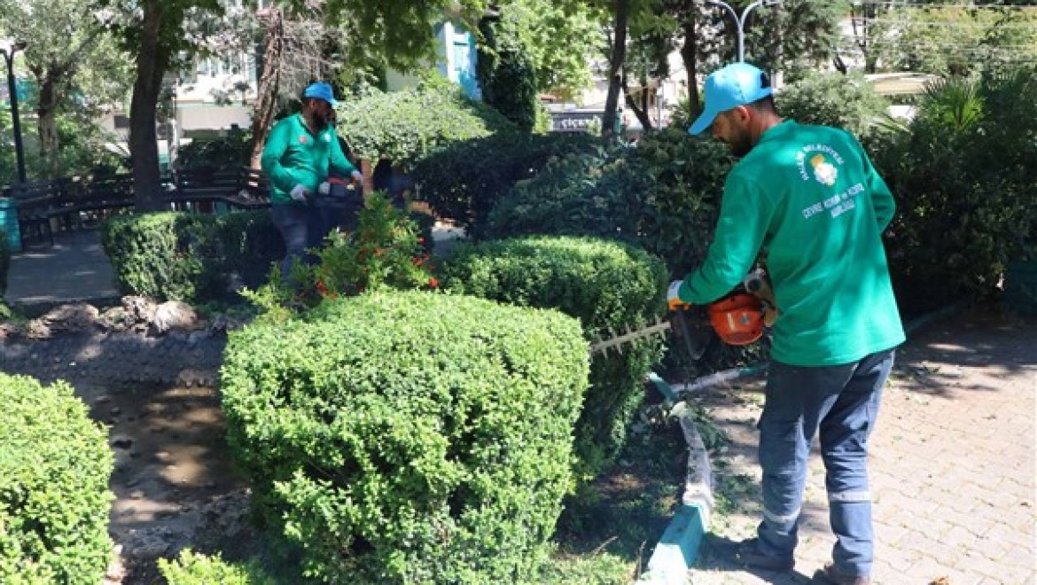 Haliliye Belediyesi'nin parklardaki peyzaj çalışmaları sürüyor