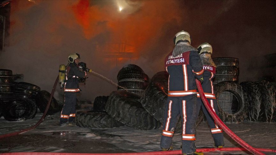 Başkentte organize sanayi bölgesinde yangın