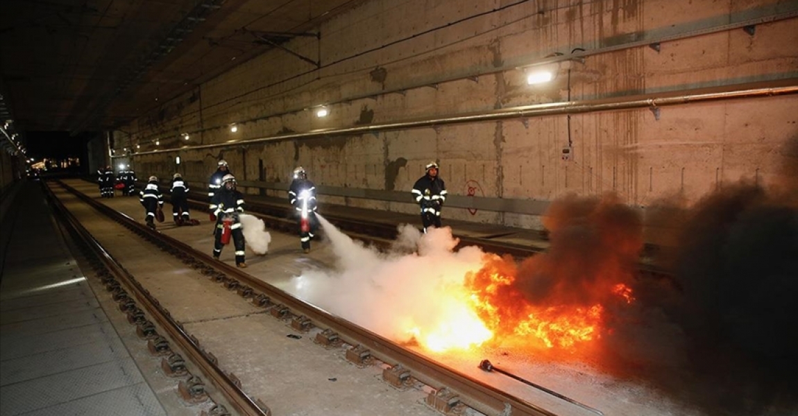 Eskişehir'de Yüksek Hızlı Tren yangın tatbikatı düzenlendi