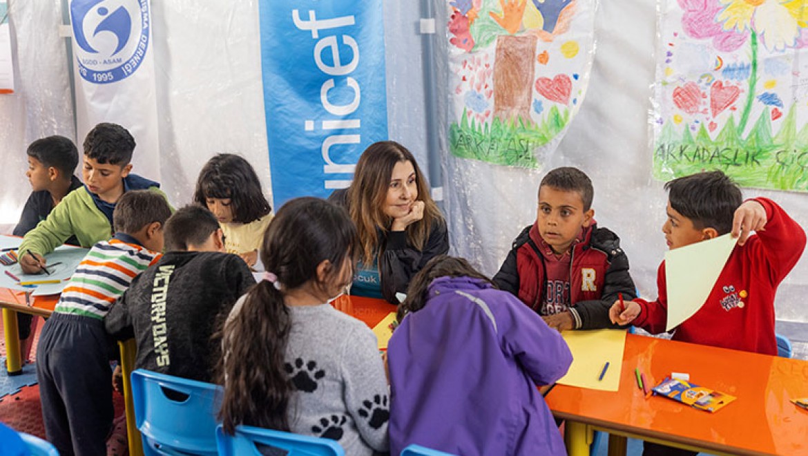 Nilüfer, UNICEF ile Hatay'daki çocukları ziyaret etti