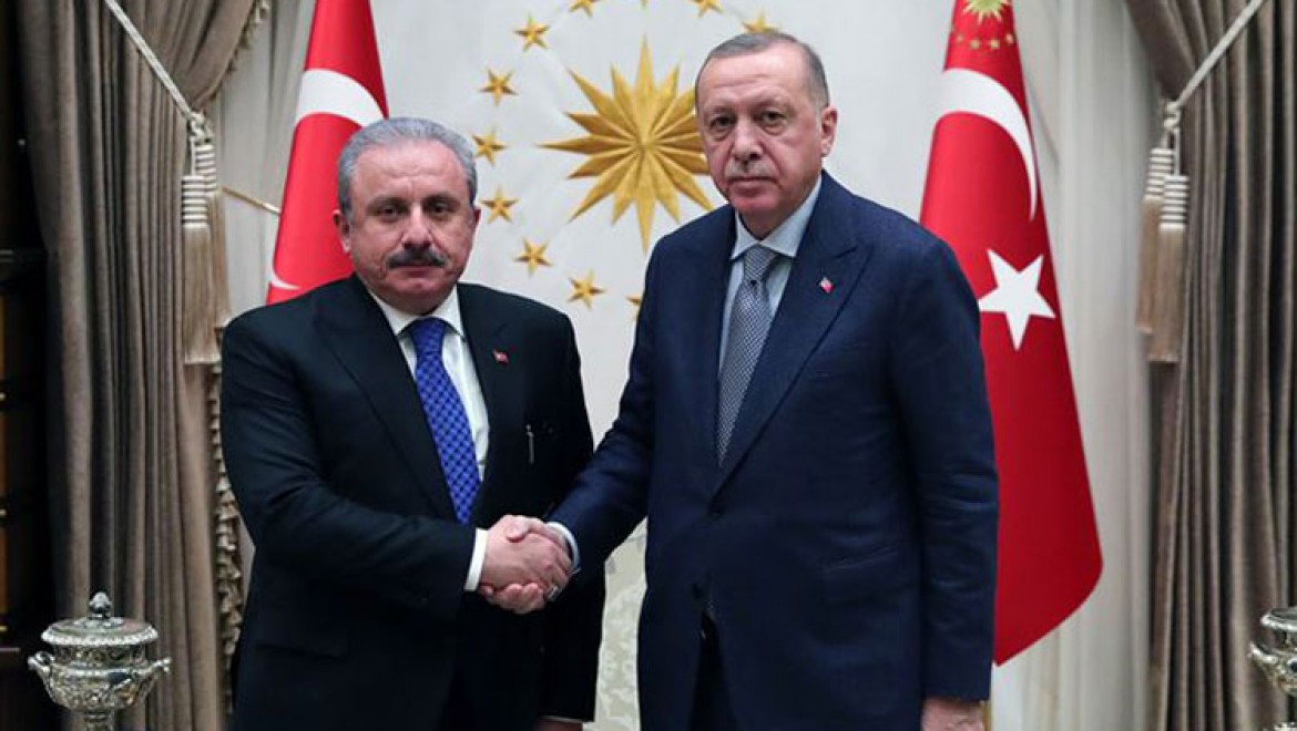 TBMM Başkanı Şentop Rahşan Ecevit'in vasiyeti için Cumhurbaşkanı Erdoğan ile görüştü