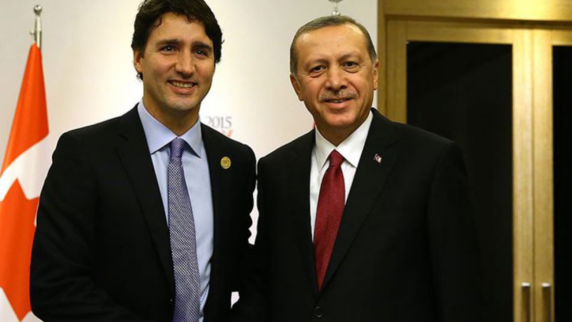 Cumhurbaşkanı Erdoğan, Kanada Başbakanı Trudeau ile görüştü