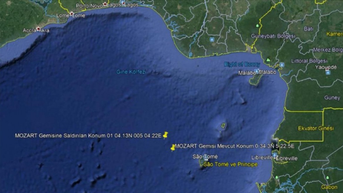 Nijerya açıklarında saldırıya uğrayan Türk gemisi, Gabon Port-Gentil Limanı'na hareket etti