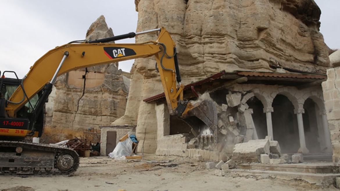 Kapadokya'da son 2 yılda 310 izinsiz yapının yıkımı gerçekleştirildi