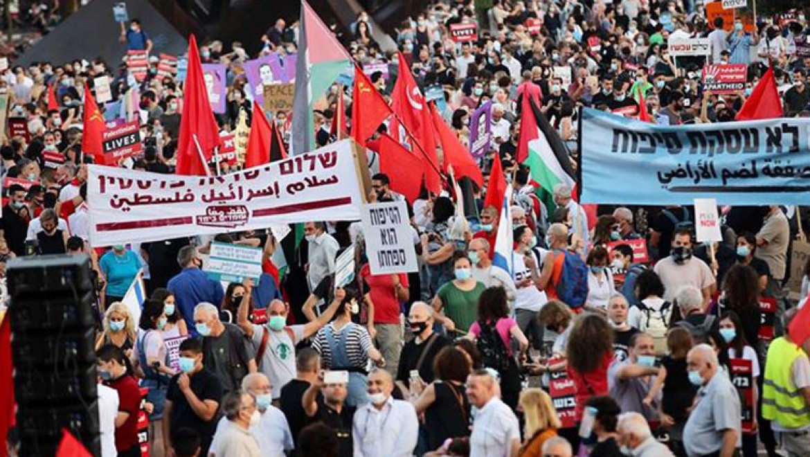 İsrail'in 'ilhak' planı Tel Aviv'de protesto edildi