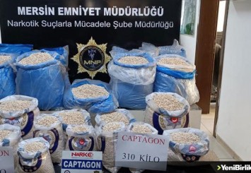 İçişleri Bakanı Soylu, Mersin'de 310 kilogram uyuşturucu hap ele geçirildiğini açıkladı