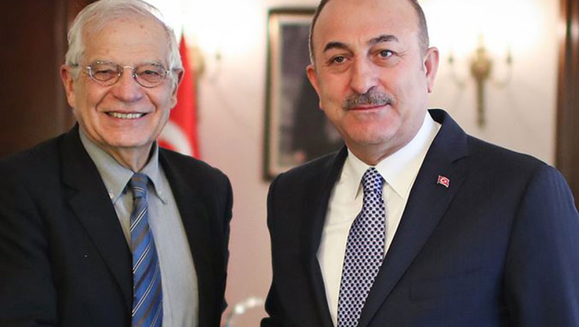 Bakan Çavuşoğlu AB Yüksek Temsilcisi Borrell'le Filistin meselesini görüştü