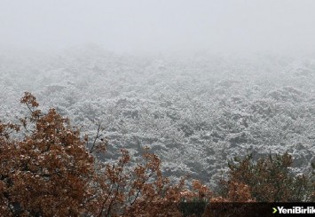 Yozgat'ın yüksek kesimlerine kar yağdı