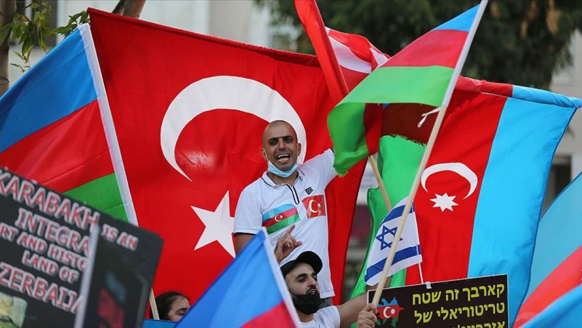 İsrail'deki Azerbaycanlı Yahudiler Ermenistan'ın saldırılarını protesto etti