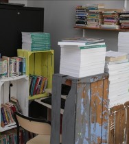 Tokat'ta atıl malzemelerden liseye kütüphane oluşturuldu