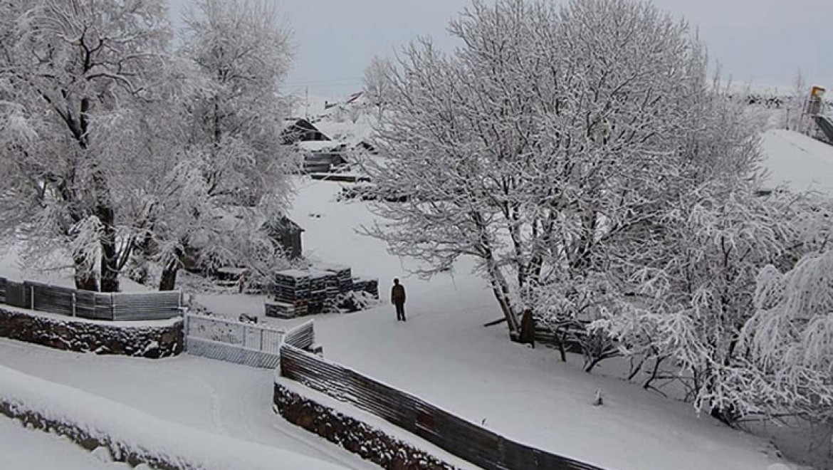 Bingöl Karlıova kar yağışıyla beyaza büründü