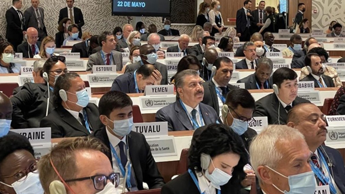 Sağlık Bakanı Koca, 75. Dünya Sağlık Asamblesi'ne katıldı