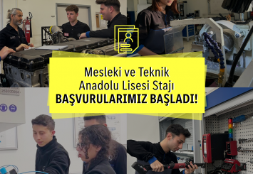 Mercedes-Benz Türk'te Mesleki ve Teknik Anadolu Lisesi Staj Başvuruları Başladı