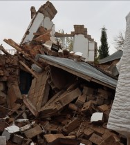 Kilis'te sağanak nedeniyle bir ev çöktü