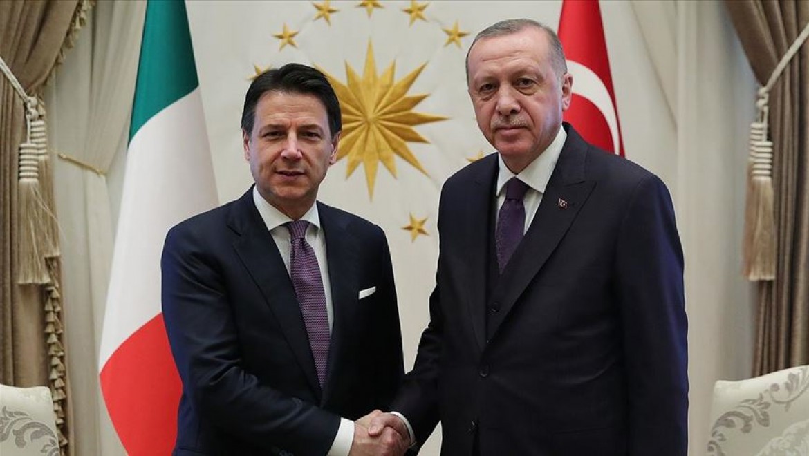 Cumhurbaşkanı Erdoğan İtalya Başbakanı Conte'yi kabul etti