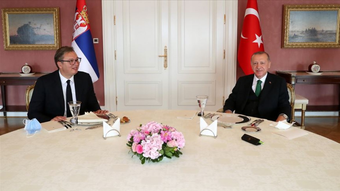 Cumhurbaşkanı Erdoğan Sırbistan Cumhurbaşkanı Aleksandar Vucic'i kabul etti