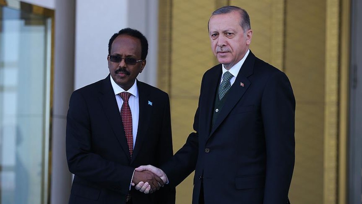 Cumhurbaşkanı Erdoğan Somali Cumhurbaşkanı Fermacu İle Bayramlaştı