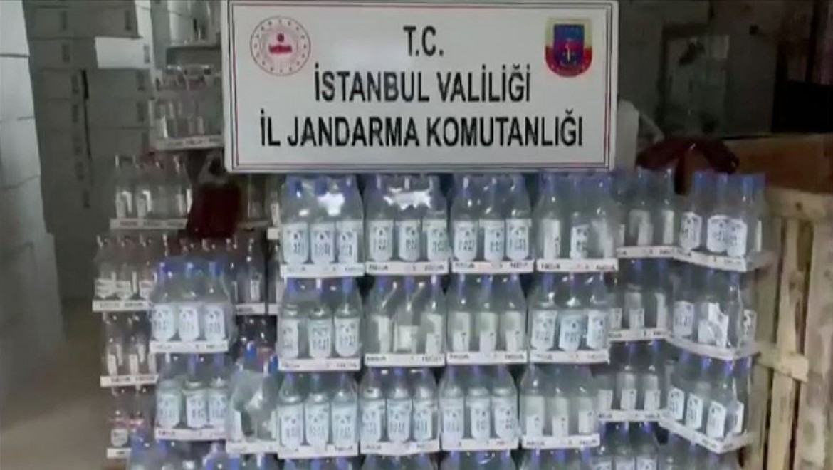 İstanbul'da 1500 litre sahte içki ele geçirildi