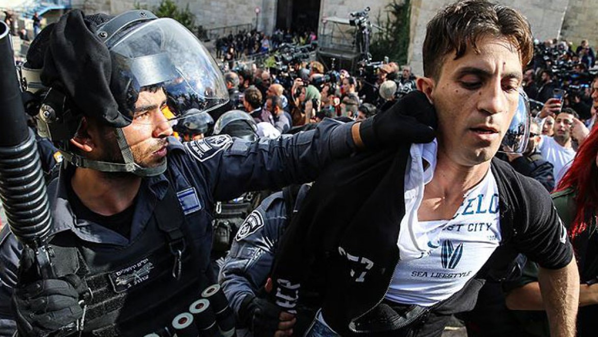 Kudüs'te protesto gösterisine İsrail polisinden müdahale
