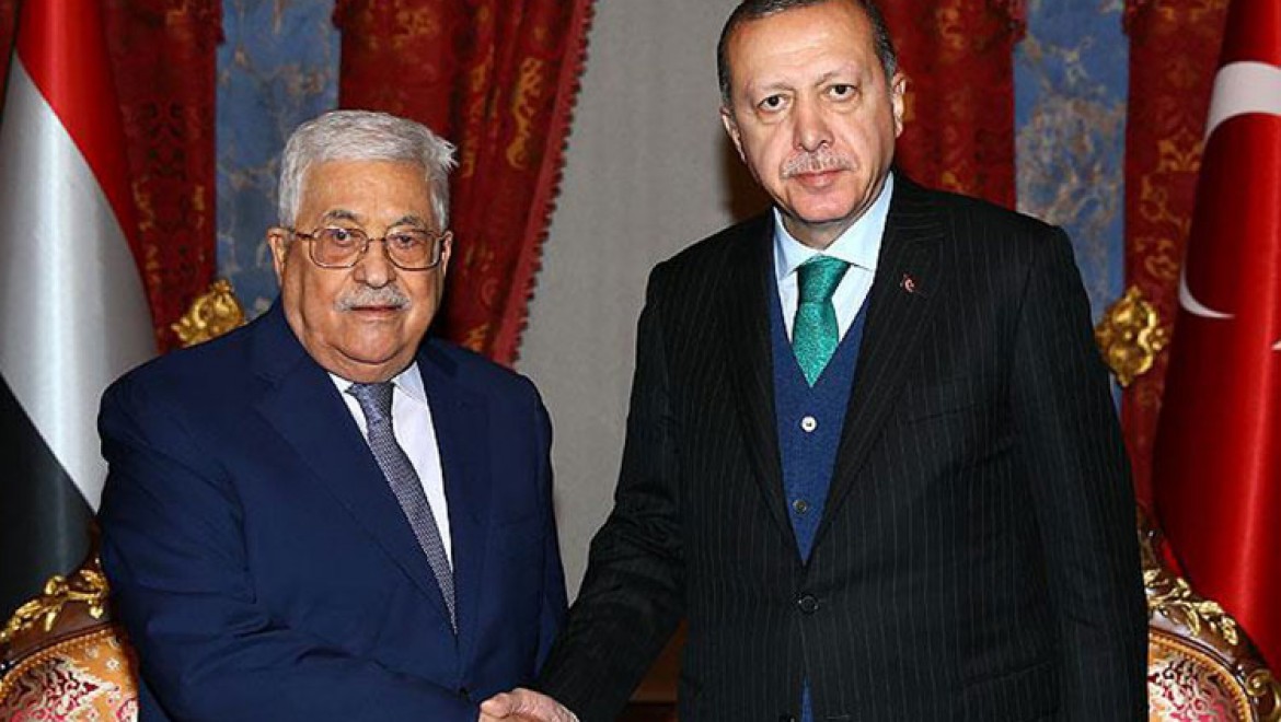 Cumhurbaşkanı Erdoğan, Filistin Devlet Başkanı Abbas'la görüştü