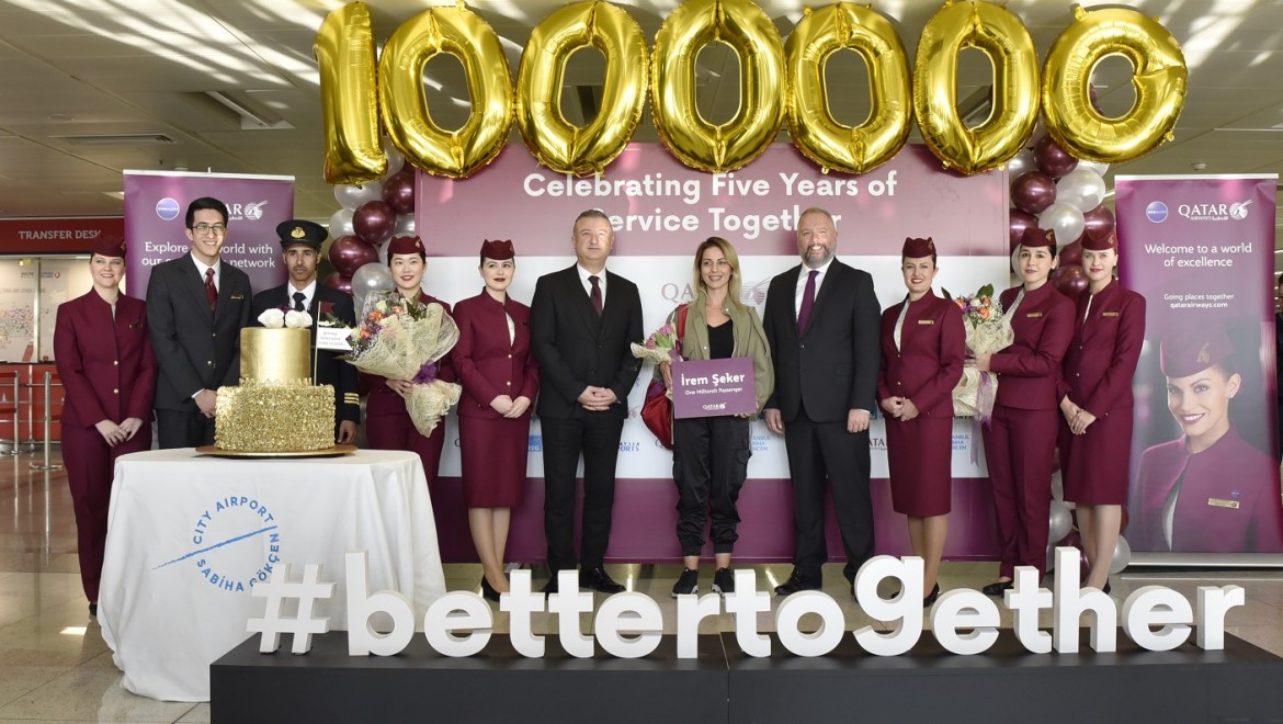 Qatar Airways 1 milyonuncu yolcusunu Sabiha Gökçen Uluslararası Havalimanı'nda Karşıladı
