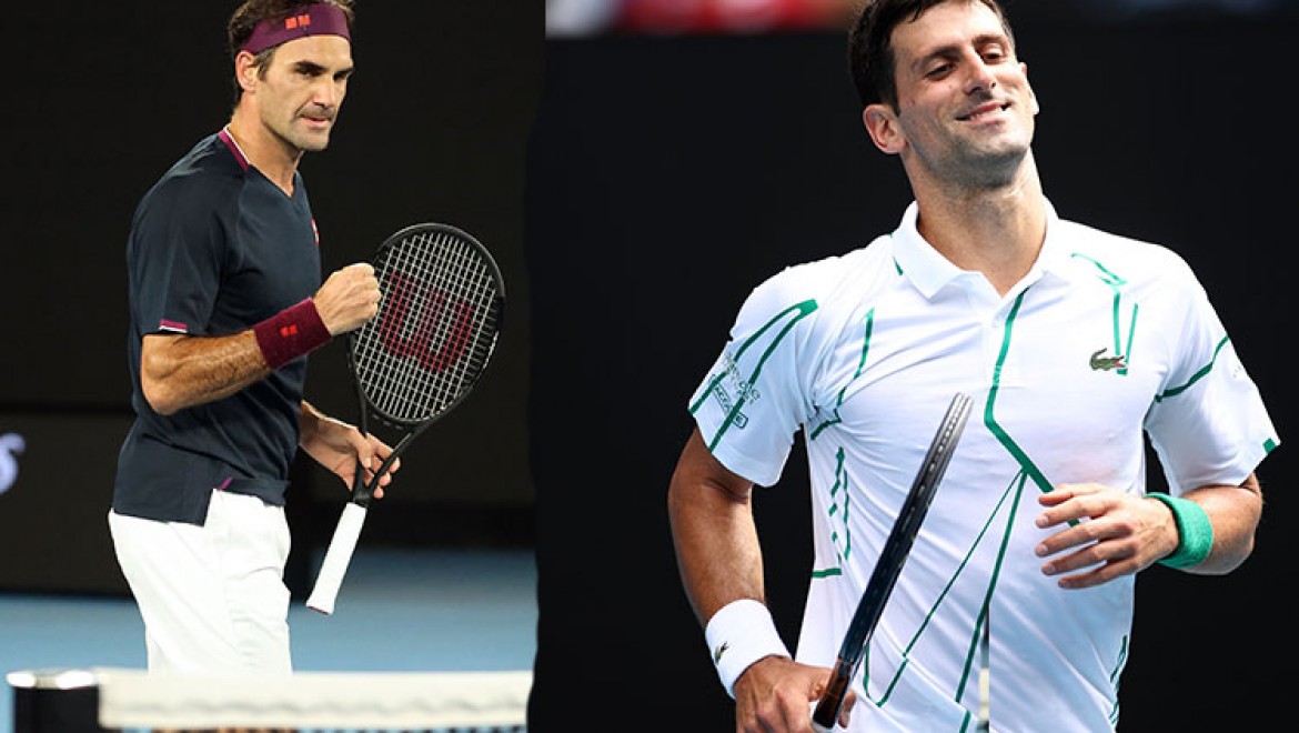Novak Djokovic ve Roger Federer turladı; Wozniacki, Serena Williams ve Tsitsipas erken veda etti