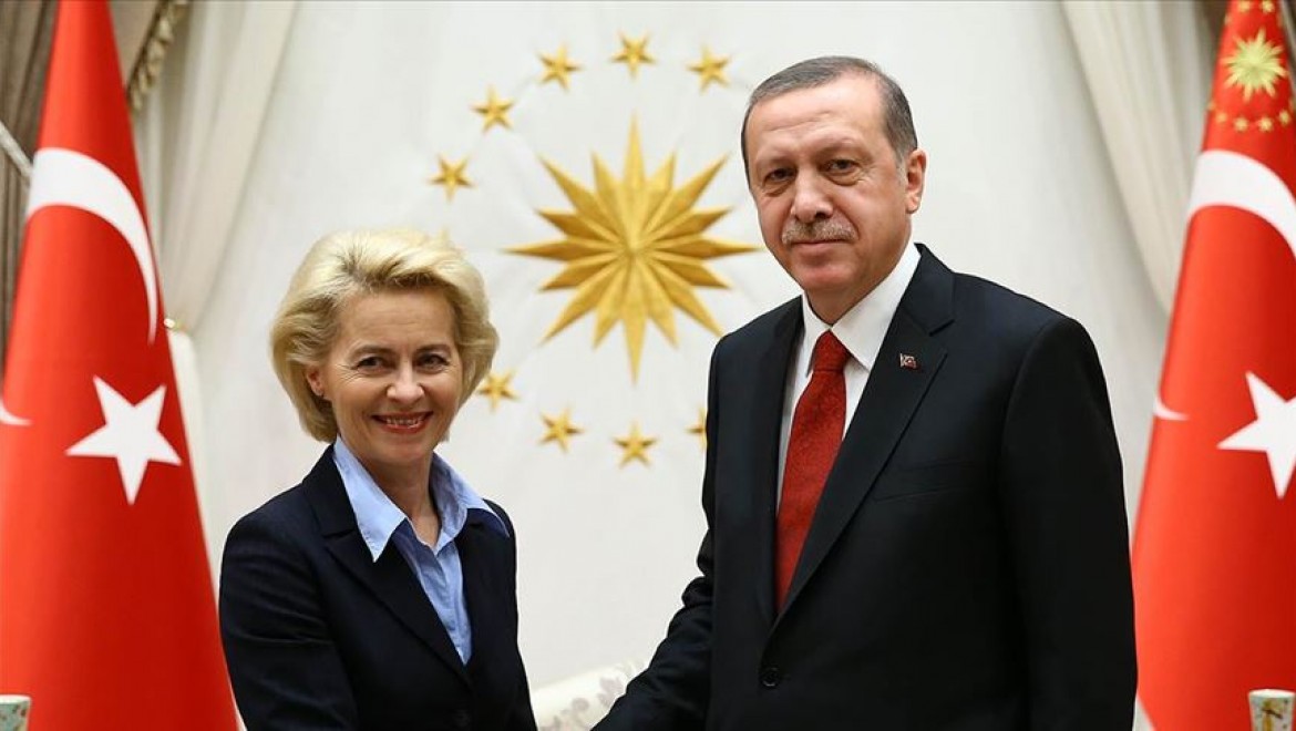 Cumhurbaşkanı Erdoğan AB Komisyonu Başkanı von der Leyen ile görüştü