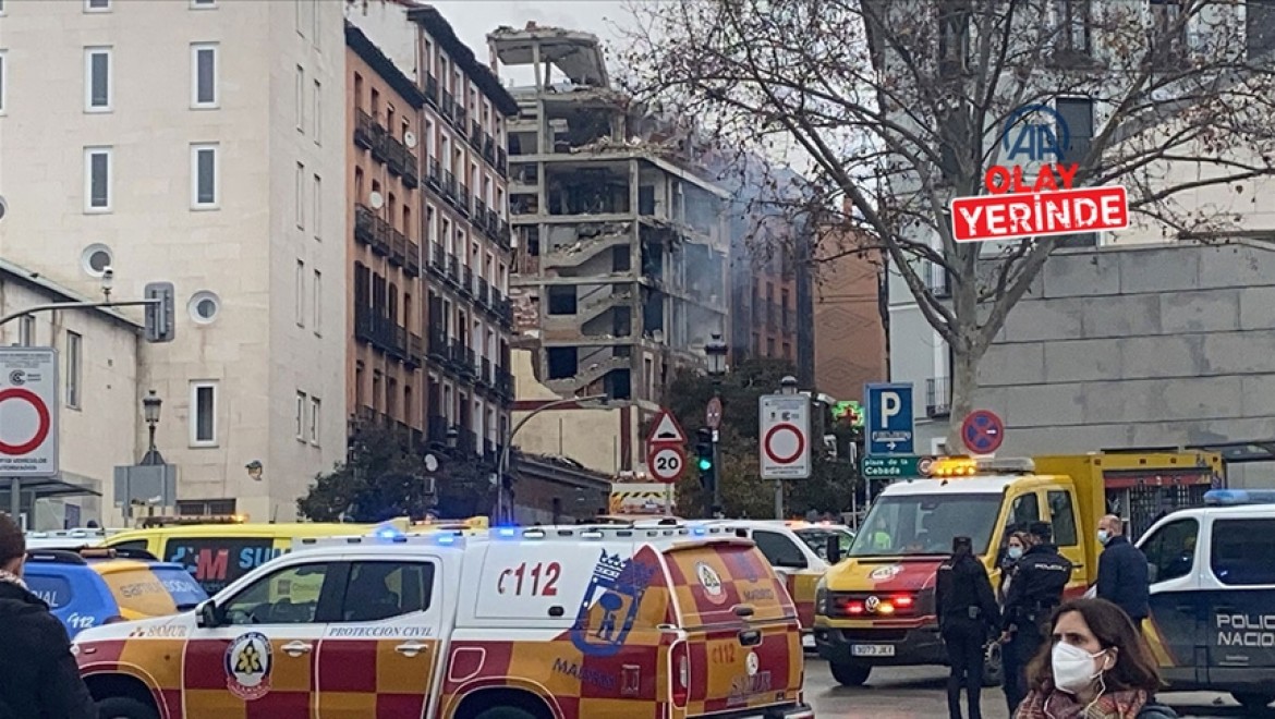 Madrid'de bir binada şiddetli patlama meydana geldi