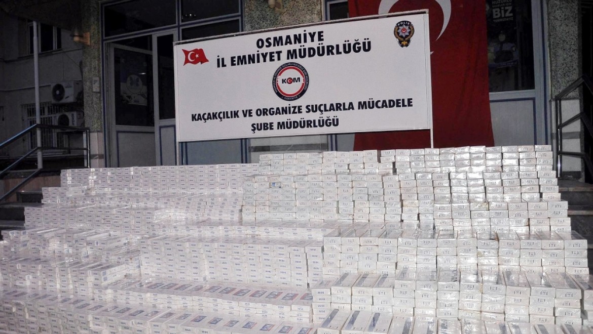Osmaniye'de 103 bin 950 paket kaçak sigara ele geçirildi