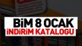 BİM 8 Ocak Salı İndirim Katalogu