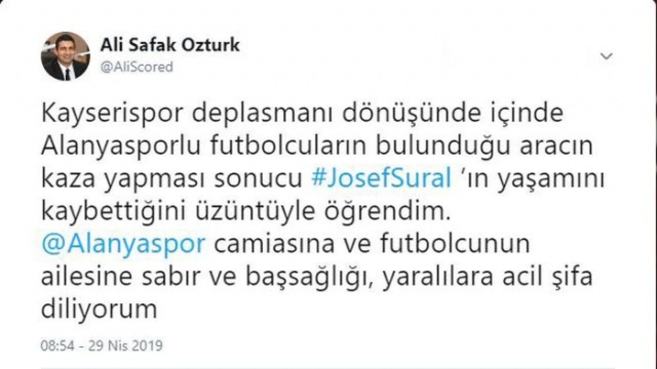 Josef Sural için spor camiasından baş sağlığı mesajı 7