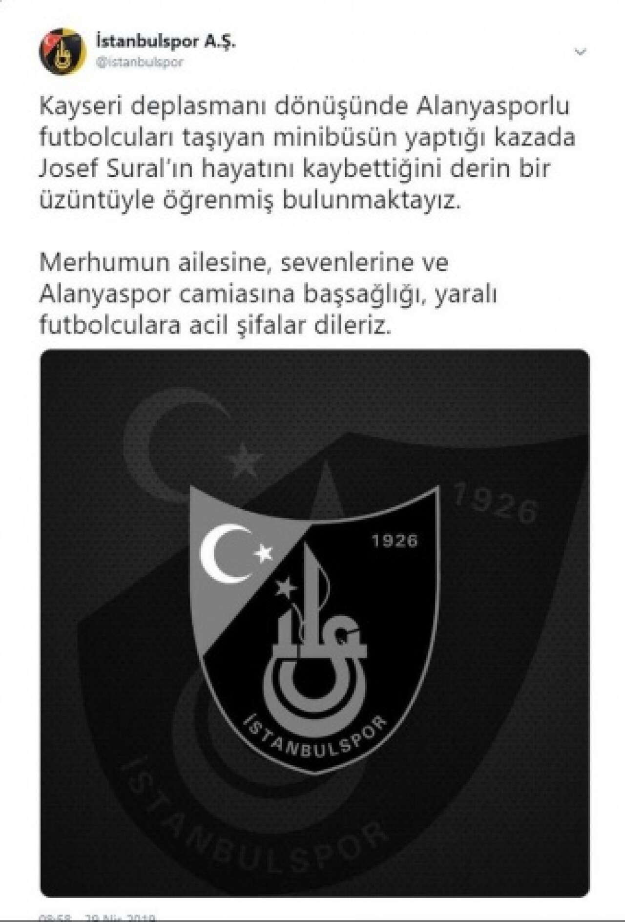 Josef Sural için spor camiasından baş sağlığı mesajı 27