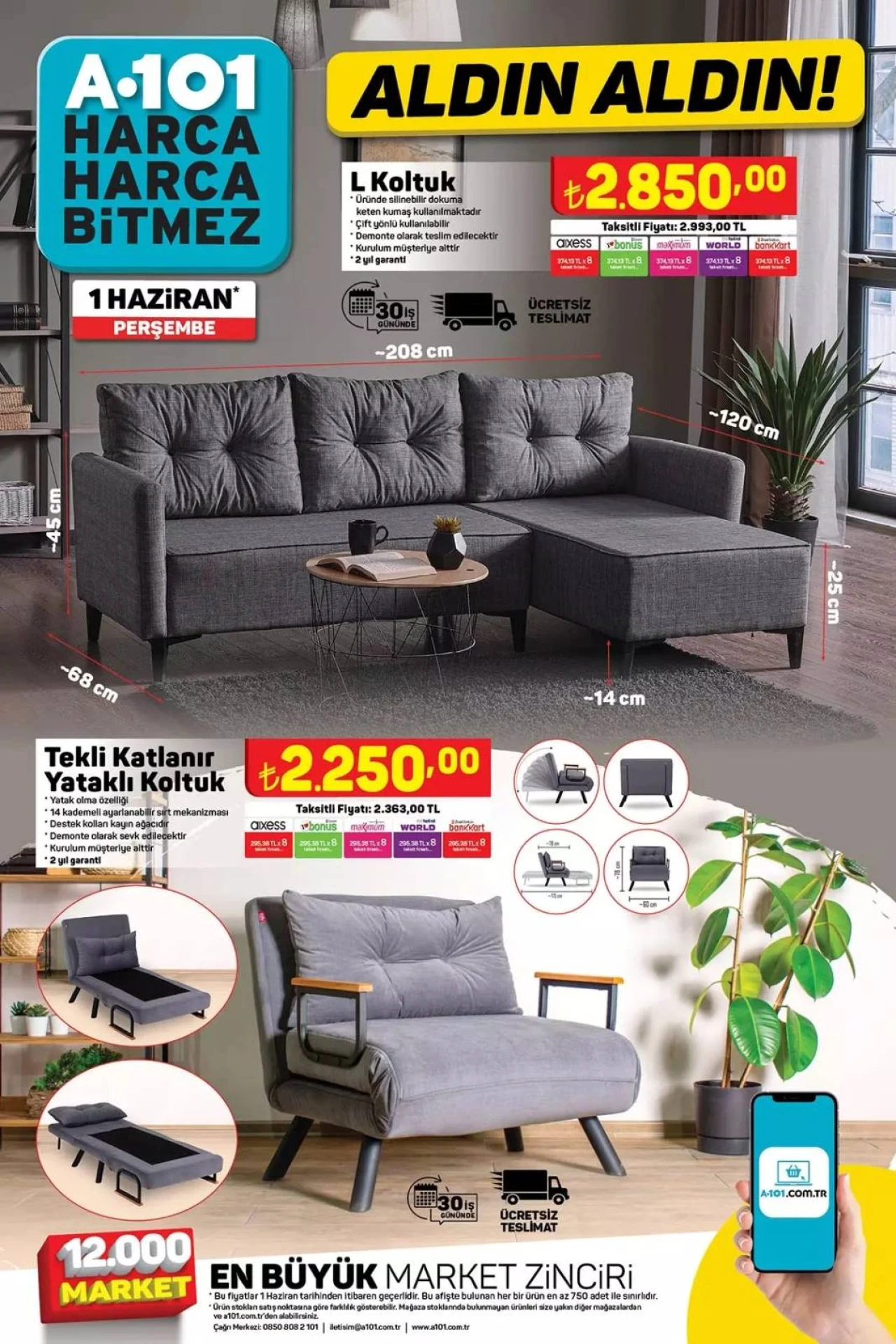 Çeyiz Düzenler A101'e Koşun! A101 01 Haziran Aktüel Katalog 12