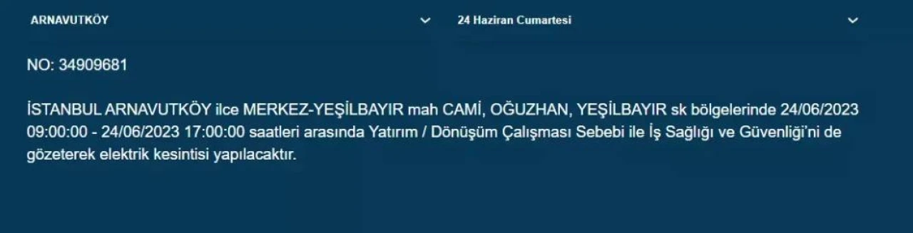 Haftasonu O İlçelerde Elektrik Kesintisi Olacak 2