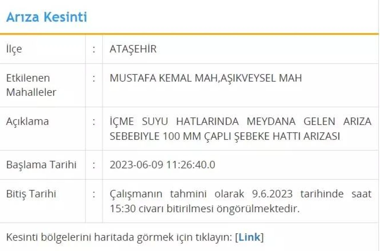 Bugün İstanbul'da O İlçelerde Sular Kesilecek! İşte 09 Haziran 2023 Cuma Su Kesintisi 2