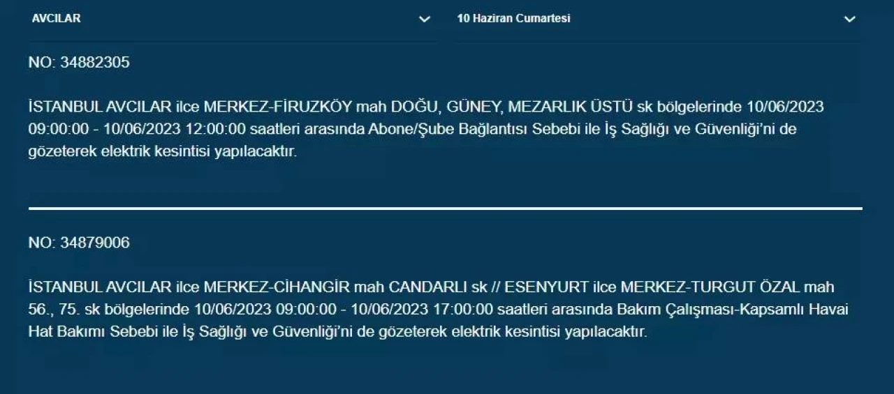 BEDAŞ, Yarın Bazı İlçelerde Elektrik Kesintisi Yapacak! 10 Haziran 2023 Cumartesi Elektrik Kesintisi 3