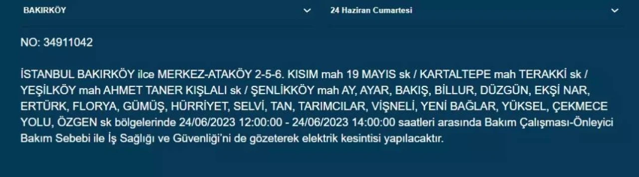 Haftasonu O İlçelerde Elektrik Kesintisi Olacak 4