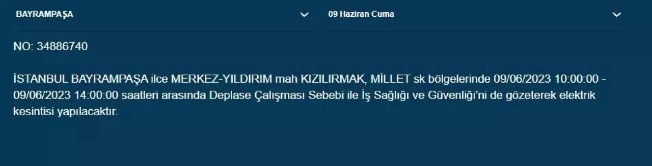 İstanbullular Dikkat! Yarın O İlçelerde Elektrik Kesintisi Var! 09 Haziran 2023 Cuma Elektrik Kesintisi 8