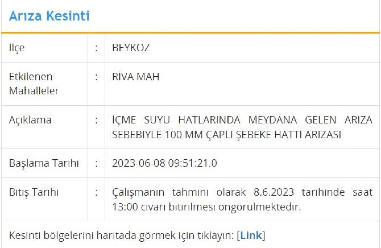 İstanbul'da Bugün 8 İlçeye Su Verilemeyecek! İşte O İlçeler 12 Haziran 2023 Pazartesi 3