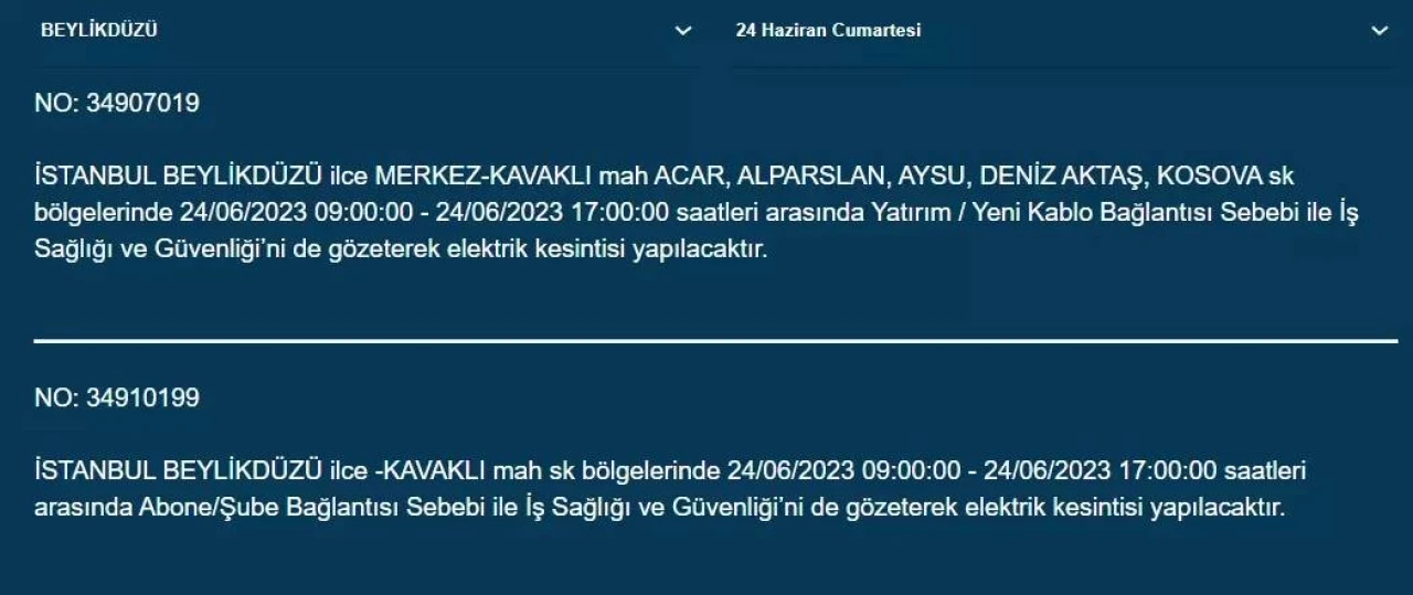 Haftasonu O İlçelerde Elektrik Kesintisi Olacak 6