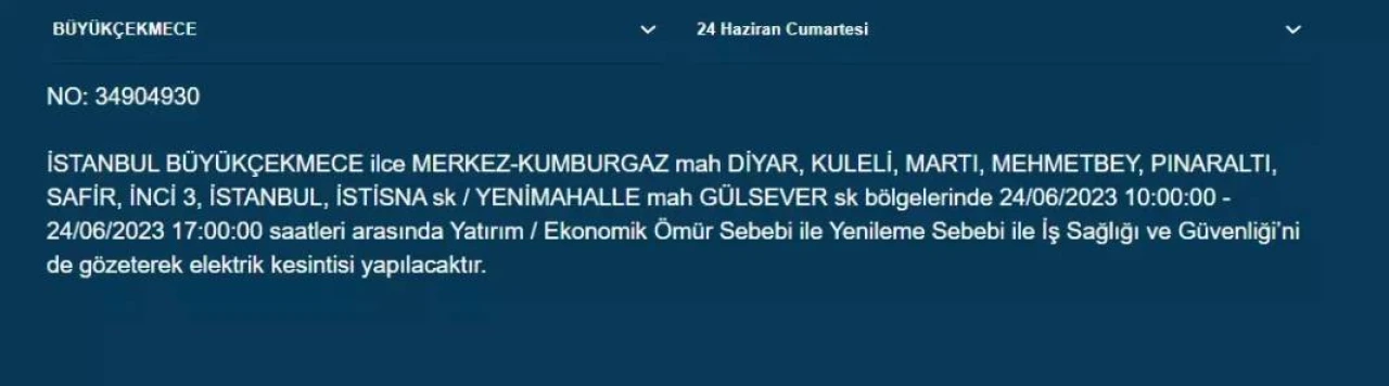 Haftasonu O İlçelerde Elektrik Kesintisi Olacak 7