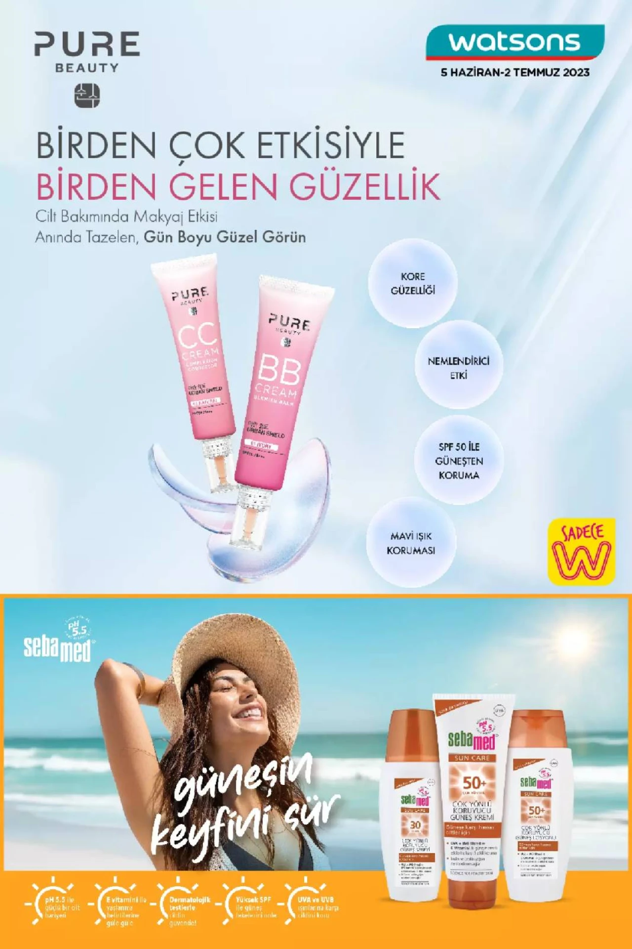 Watsons'da Net %50'ye Varan İndirimler Başladı.. Watsons Haziran 2023 Katalog 1