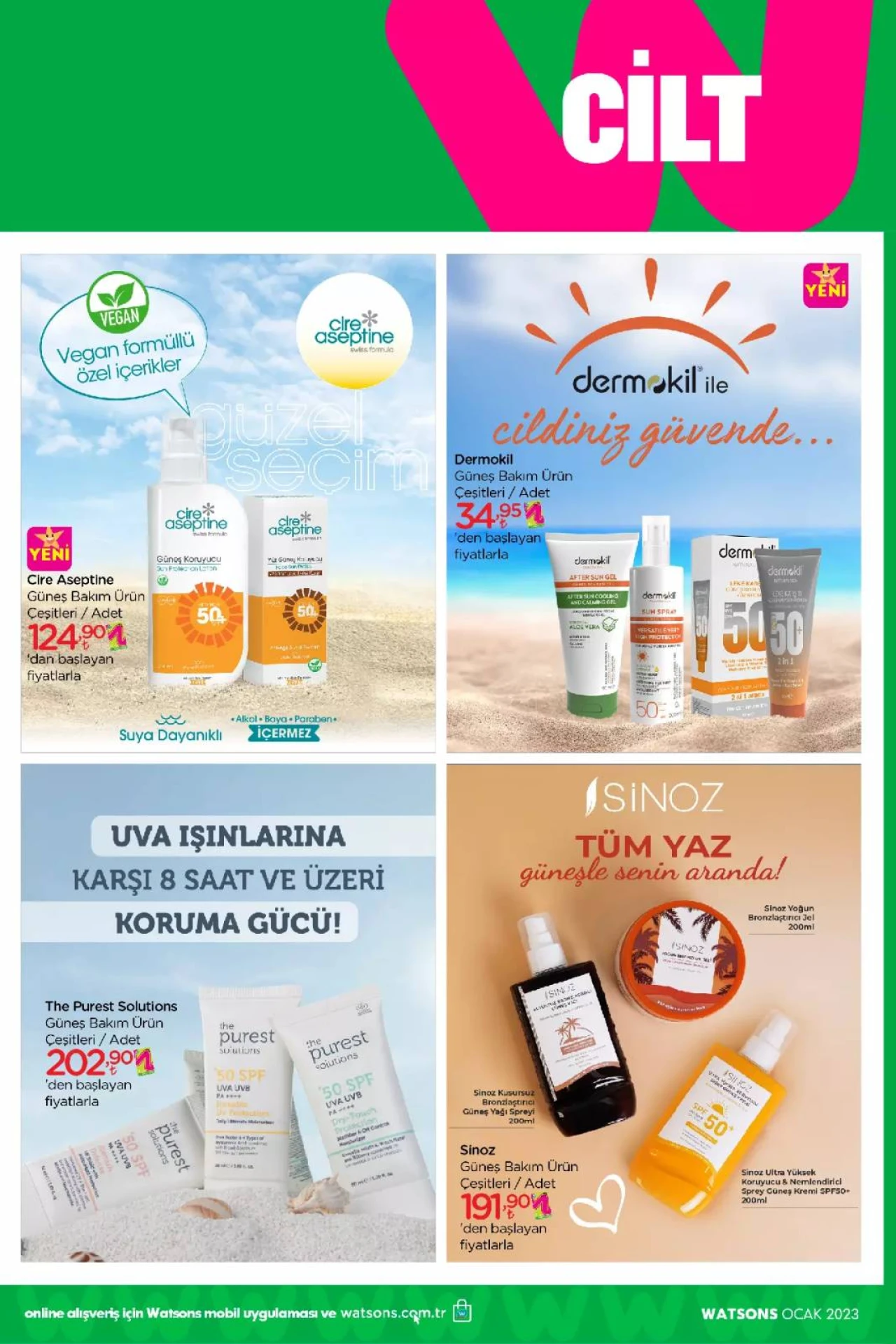 Watsons'da Net %50'ye Varan İndirimler Başladı.. Watsons Haziran 2023 Katalog 36