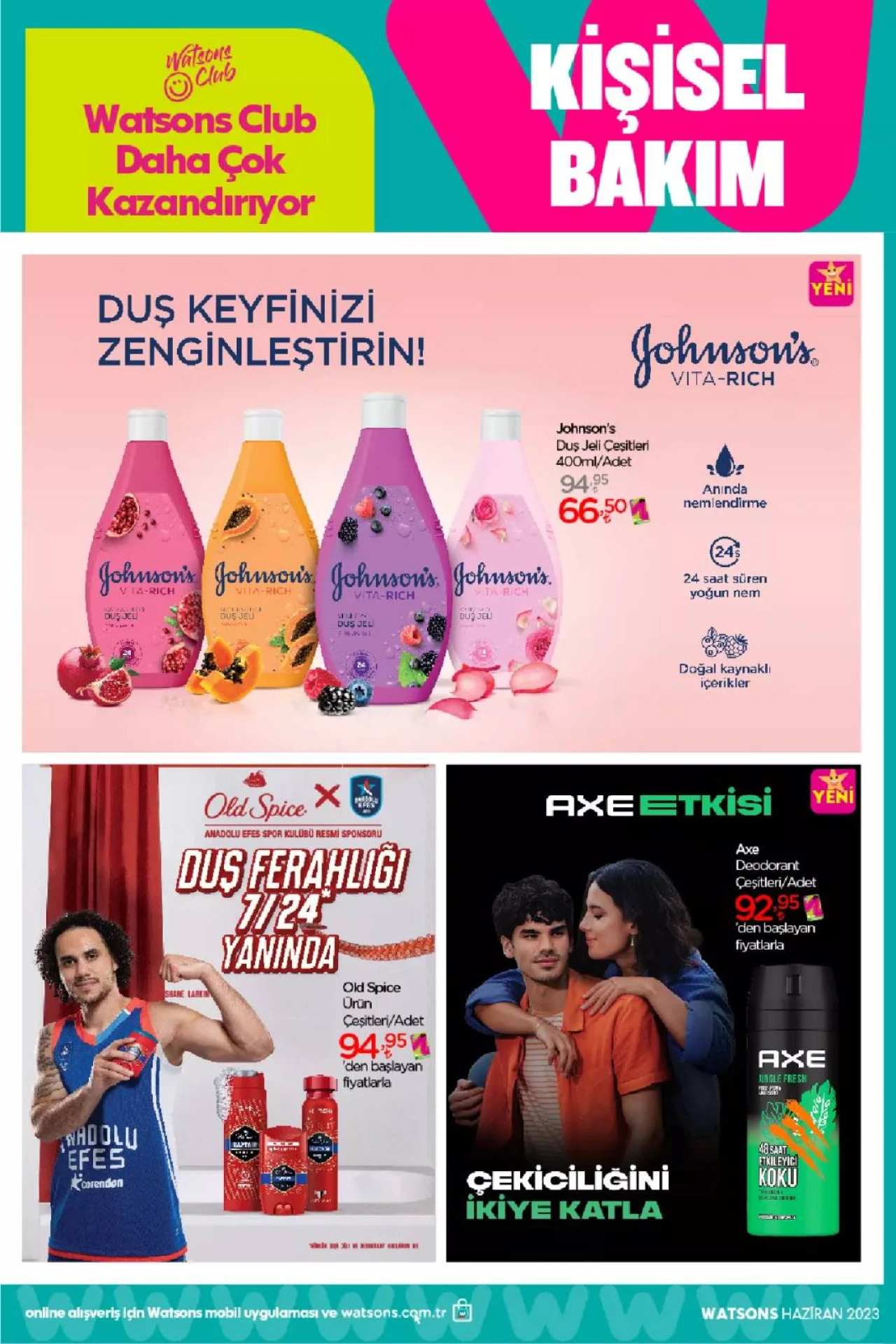 Watsons'da Net %50'ye Varan İndirimler Başladı.. Watsons Haziran 2023 Katalog 12