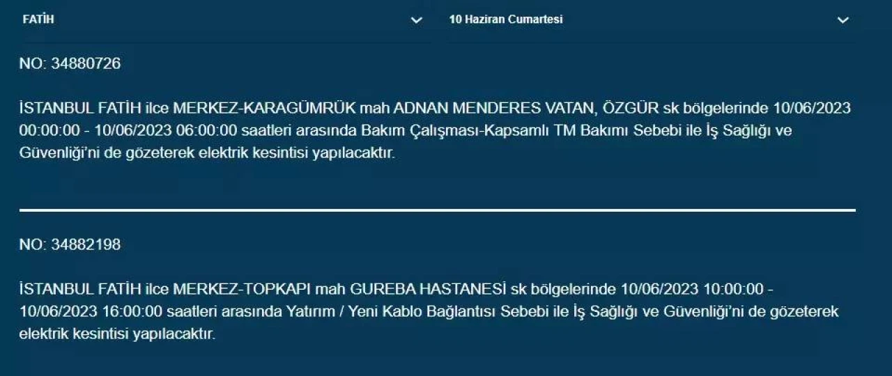 BEDAŞ, Yarın Bazı İlçelerde Elektrik Kesintisi Yapacak! 10 Haziran 2023 Cumartesi Elektrik Kesintisi 16