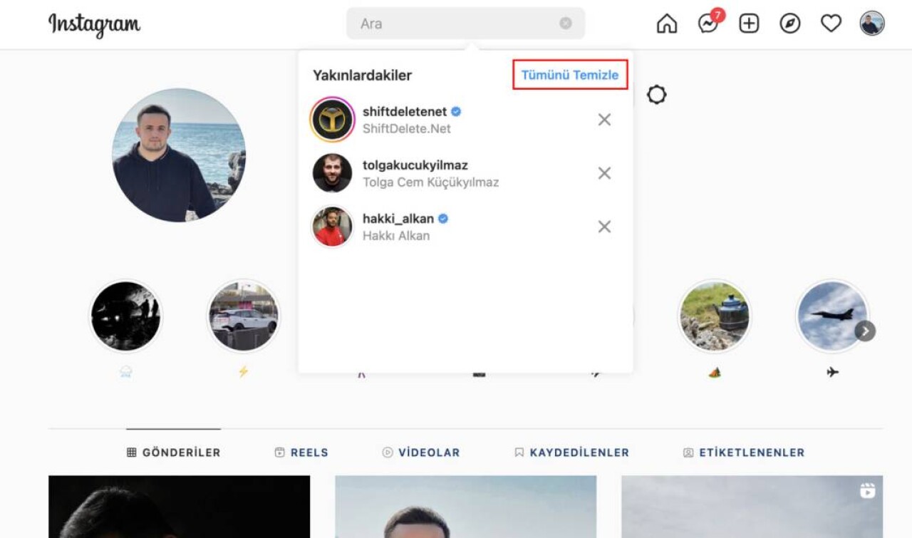 Instagram arama geçmişi silme nasıl yapılır? 4