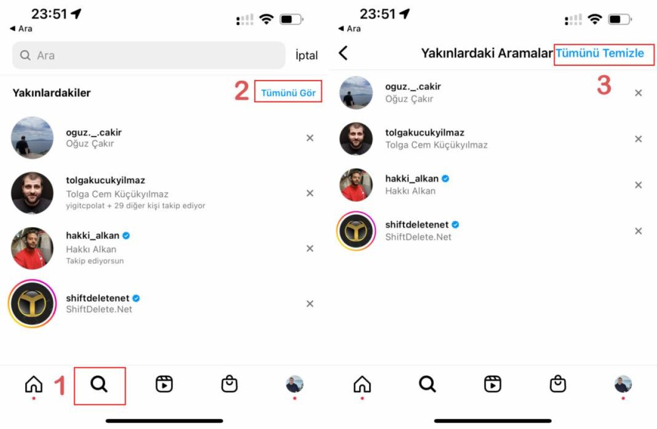 Instagram arama geçmişi silme nasıl yapılır? 2