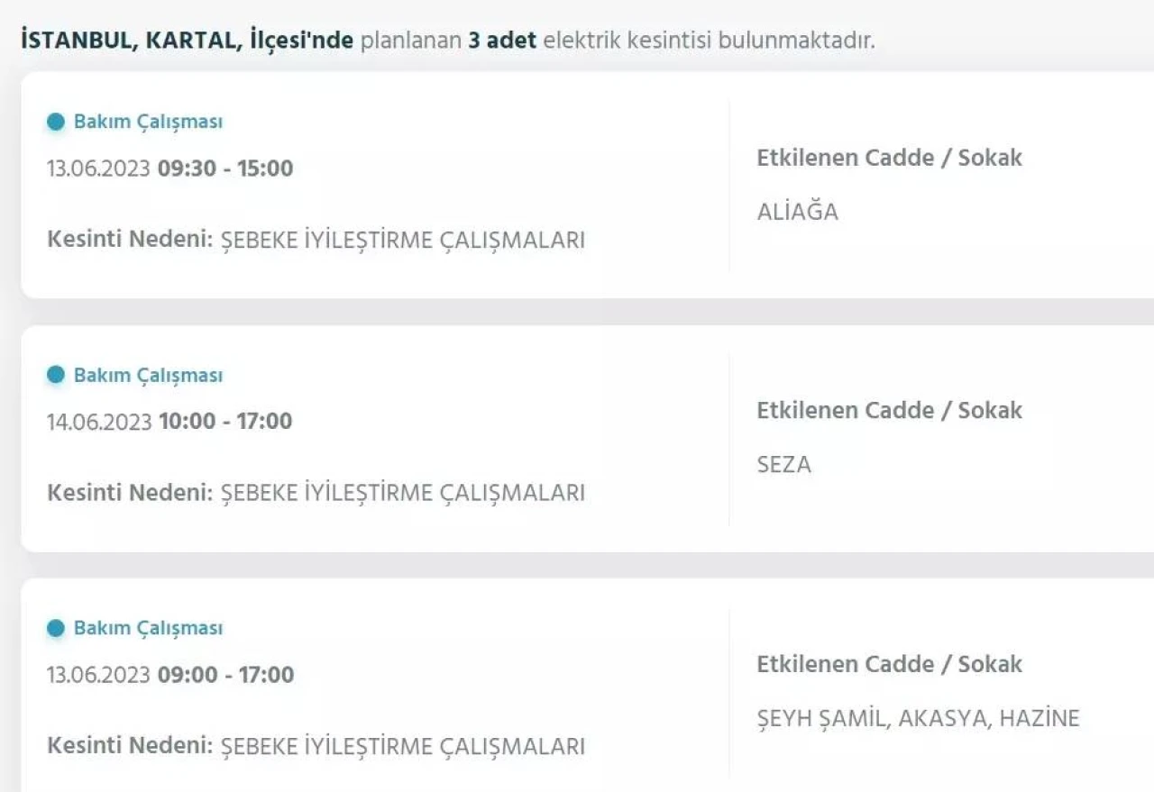 İstanbul'da Yarın O İlçelerde Saatlerce Elektrik Kesintisi Olacak! 13 Haziran 2023 Elektrik Kesintisi 27