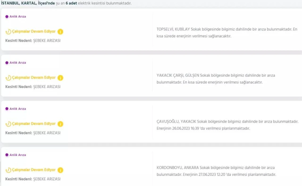 İstanbul'da Yarın Elektrik Kesintisi Yapılacak İlçeler Açıklandı 8